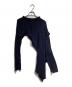 COMME des GARCONS（コムデギャルソン）の古着「ねじれツギハギ変形ニットワンピース/Twisted patchwork asymmetrical knit dress」｜ネイビー
