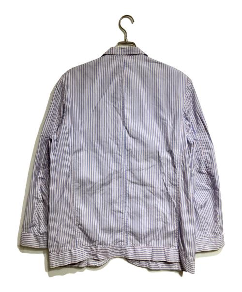 COMME des GARCONS HOMME（コムデギャルソン オム）COMME des GARCONS HOMME (コムデギャルソン オム) コットンストライプシャツジャケット/Cotton Striped Shirt Jacket ブルー×レッド サイズ:Mの古着・服飾アイテム