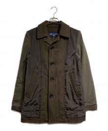 COMME des GARCONS HOMME（コムデギャルソン オム）の古着「インサイドアウトウールナイロンコート/Inside-out Wool-Nylon Coat」｜ブラウン