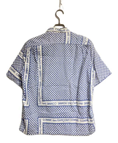 COMME des GARCONS HOMME（コムデギャルソン オム）COMME des GARCONS HOMME (コムデギャルソン オム) チェッカーロゴS/Sシャツ/plaid shirt ブルー サイズ:Ｍの古着・服飾アイテム