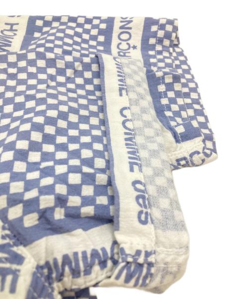 COMME des GARCONS HOMME（コムデギャルソン オム）COMME des GARCONS HOMME (コムデギャルソン オム) チェッカーロゴS/Sシャツ/plaid shirt ブルー サイズ:Ｍの古着・服飾アイテム