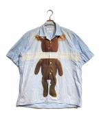 COMME des GARCONS SHIRTコムデギャルソンシャツ）の古着「ウサギプリントS/Sシャツ/Rabbit print」｜ブルー