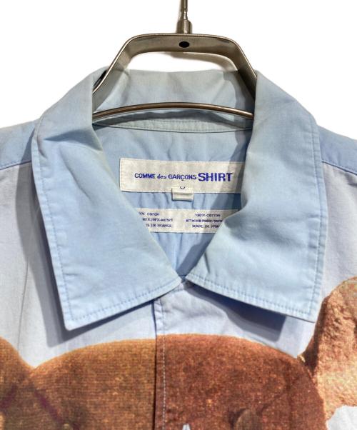 COMME des GARCONS SHIRT（コムデギャルソンシャツ）COMME des GARCONS SHIRT (コムデギャルソンシャツ) ウサギプリントS/Sシャツ/Rabbit print  ブルー サイズ:Sの古着・服飾アイテム