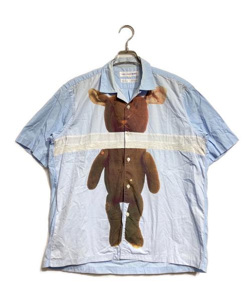 COMME des GARCONS SHIRT（コムデギャルソンシャツ）COMME des GARCONS SHIRT (コムデギャルソンシャツ) ウサギプリントS/Sシャツ/Rabbit print  ブルー サイズ:Sの古着・服飾アイテム