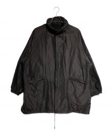 COMOLI（コモリ）の古着「コットンシルク フーデッドコート/Cotton Silk Hooded Coat」｜ブラック