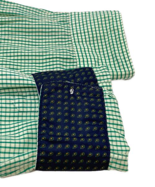 COMME des GARCONS HOMME（コムデギャルソン オム）COMME des GARCONS HOMME (コムデギャルソン オム) チェック切替シャツ/Checked panel shirt グリーン サイズ:XSの古着・服飾アイテム