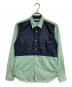 COMME des GARCONS HOMME（コムデギャルソン オム）の古着「チェック切替シャツ/Checked panel shirt」｜グリーン