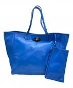 MULBERRYマルベリー）の古着「MEDIUM DORSET TOTE/ミディアムドーセットトート」｜ブルー