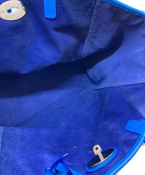 MULBERRY（マルベリー）MULBERRY (マルベリー) MEDIUM DORSET TOTE/ミディアムドーセットトート ブルーの古着・服飾アイテム