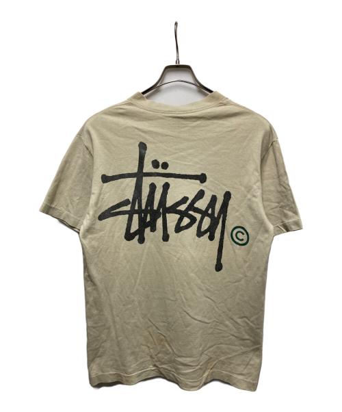 stussy（ステューシー）stussy (ステューシー) 80sショーンフォントロゴプリントTシャツ ベージュ サイズ:Ｍの古着・服飾アイテム