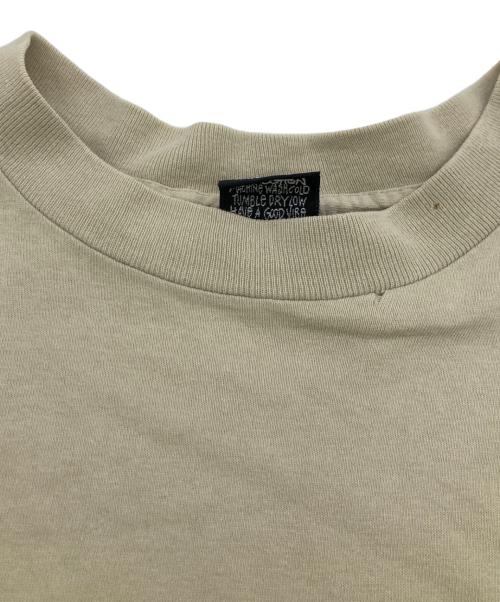 stussy（ステューシー）stussy (ステューシー) 80sショーンフォントロゴプリントTシャツ ベージュ サイズ:Ｍの古着・服飾アイテム