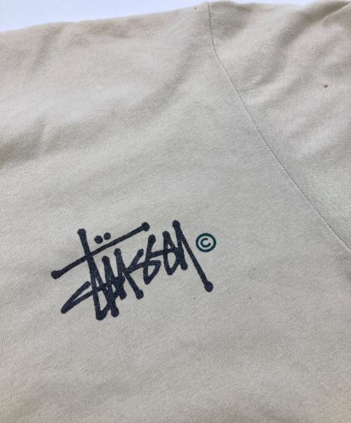 stussy（ステューシー）stussy (ステューシー) 80sショーンフォントロゴプリントTシャツ ベージュ サイズ:Ｍの古着・服飾アイテム