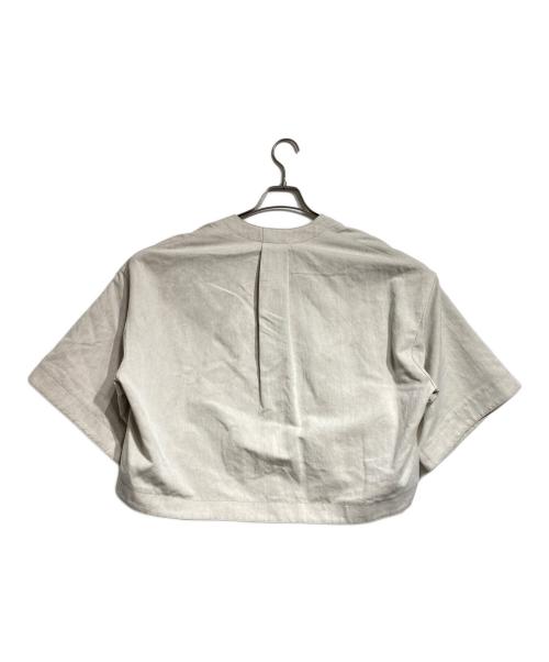 DRAWER（ドゥロワー）DRAWER (ドゥロワー) バックタックノーカラージャケット/Back Tuck Collarless Jacket ベージュ サイズ:36の古着・服飾アイテム