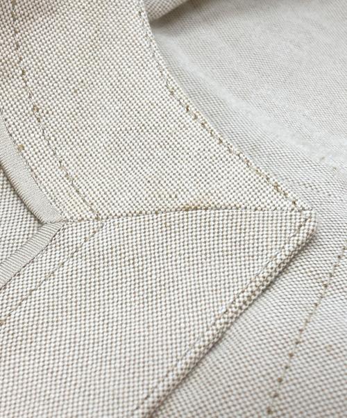 DRAWER（ドゥロワー）DRAWER (ドゥロワー) バックタックノーカラージャケット/Back Tuck Collarless Jacket ベージュ サイズ:36の古着・服飾アイテム