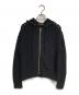 Drawer（ドゥロワー）の古着「SUMMER 3Gアイレットニットパーカー/Summer 3-Gauge Eyelet Knit Hoodie」｜ブラック
