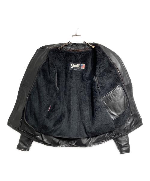 Schott（ショット）Schott (ショット) 641レザーライダースジャケット/Leather jacket ブラック サイズ:38の古着・服飾アイテム