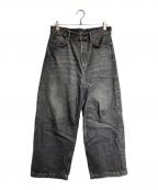 Acne studiosアクネ ストゥディオズ）の古着「1989 ash blackバギーデニムパンツ/Acne Studios 1989 Ash Black Loose Fit Jeans」｜グレー