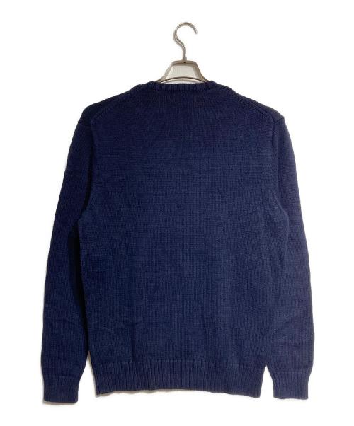 POLO RALPH LAUREN（ポロ・ラルフローレン）POLO RALPH LAUREN (ポロ・ラルフローレン) コットンリネンポロベアニット/Polo Bear Cotton-Linen Sweater ネイビー サイズ:Mの古着・服飾アイテム