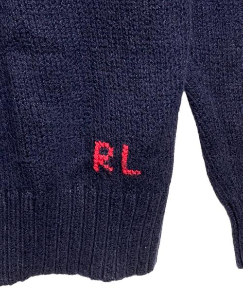 POLO RALPH LAUREN（ポロ・ラルフローレン）POLO RALPH LAUREN (ポロ・ラルフローレン) コットンリネンポロベアニット/Polo Bear Cotton-Linen Sweater ネイビー サイズ:Mの古着・服飾アイテム