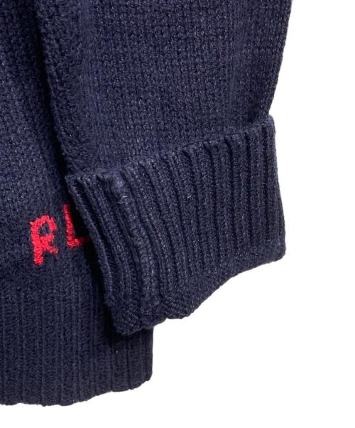 POLO RALPH LAUREN（ポロ・ラルフローレン）POLO RALPH LAUREN (ポロ・ラルフローレン) コットンリネンポロベアニット/Polo Bear Cotton-Linen Sweater ネイビー サイズ:Mの古着・服飾アイテム