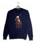 POLO RALPH LAUREN（ポロ・ラルフローレン）の古着「コットンリネンポロベアニット/Polo Bear Cotton-Linen Sweater」｜ネイビー