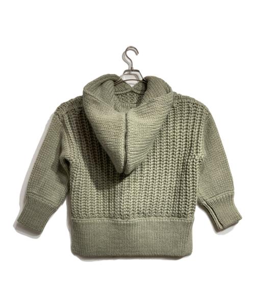 FENDI（フェンディ）FENDI (フェンディ) フードジップデザイン ウール ケーブルニット/Hooded Zip-Up Cable Knit Sweater グレー サイズ:40の古着・服飾アイテム