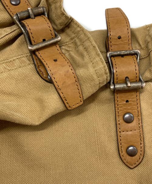 RALPH LAUREN（ラルフローレン）RALPH LAUREN (ラルフローレン) レザー切替ダックファイヤーマンジャケット/Leather-accented Duck Fireman Jacket ベージュ サイズ:14の古着・服飾アイテム