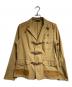 RALPH LAUREN（ラルフローレン）の古着「レザー切替ダックファイヤーマンジャケット/Leather-accented Duck Fireman Jacket」｜ベージュ
