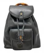 GUCCIグッチ）の古着「バンブーレザーミニリュック/ Bamboo Leather Mini Backpack」｜ブラック