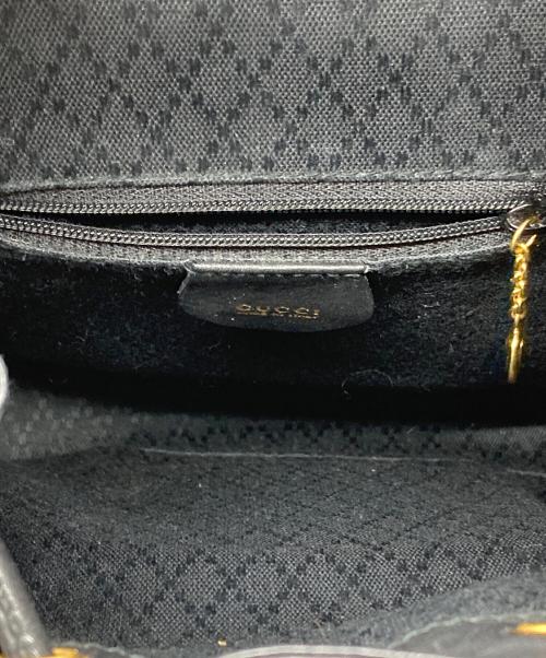 GUCCI（グッチ）GUCCI (グッチ) バンブーレザーミニリュック/ Bamboo Leather Mini Backpack ブラックの古着・服飾アイテム