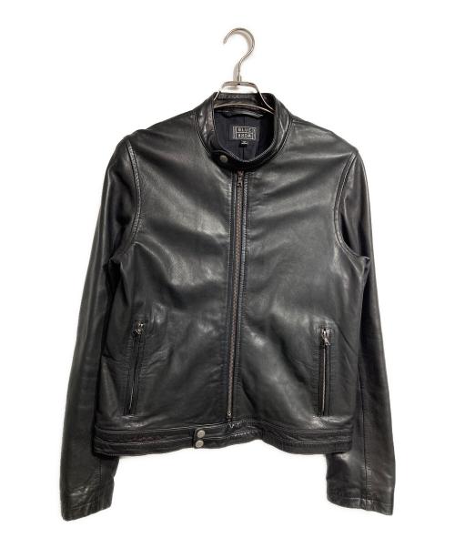 BLUE WORK（ブルーワーク）BLUE WORK (ブルーワーク) ラムレザーシングルライダースジャケット/Lamb Leather Single Riders Jacket ブラック サイズ:Sの古着・服飾アイテム