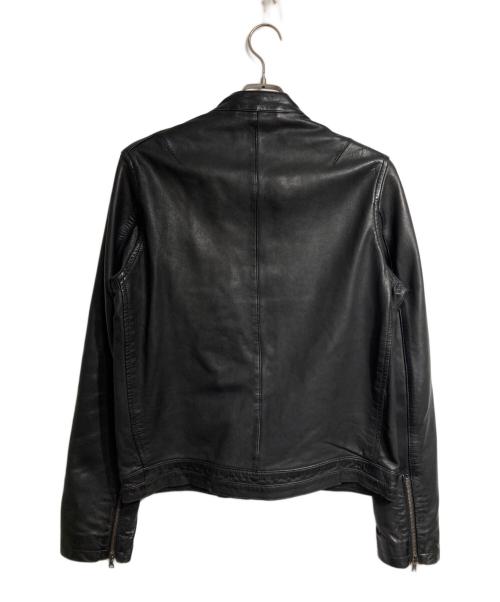 BLUE WORK（ブルーワーク）BLUE WORK (ブルーワーク) ラムレザーシングルライダースジャケット/Lamb Leather Single Riders Jacket ブラック サイズ:Sの古着・服飾アイテム