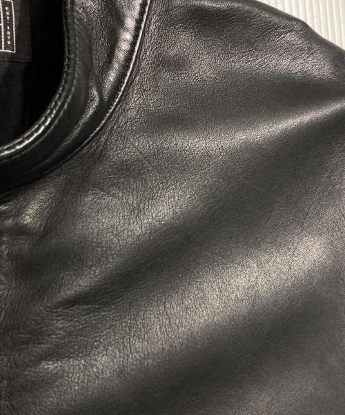 BLUE WORK（ブルーワーク）BLUE WORK (ブルーワーク) ラムレザーシングルライダースジャケット/Lamb Leather Single Riders Jacket ブラック サイズ:Sの古着・服飾アイテム