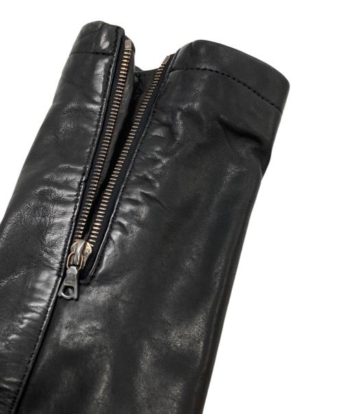 BLUE WORK（ブルーワーク）BLUE WORK (ブルーワーク) ラムレザーシングルライダースジャケット/Lamb Leather Single Riders Jacket ブラック サイズ:Sの古着・服飾アイテム