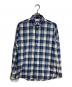Saint Laurent Paris（サンローランパリ）の古着「メタリックガーゼプラットフランネル シャツ/Metallic Gauze Plaid Flannel Shirt」｜ブルー×ブラック