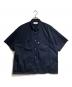 Graphpaper（グラフペーパー）の古着「Solotex Twill S/S Oversized Box Shirt/ソロテックス ツイル ショートスリーブ（半袖）オーバーサイズ ボックスシャツ」｜ネイビー