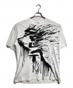 COMME des GARCONS SHIRTコムデギャルソンシャツ）の古着「SPLITプリントTシャツ/Split Print T-Shirt」｜ホワイト