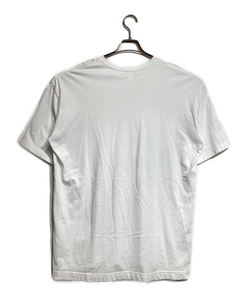 COMME des GARCONS SHIRT（コムデギャルソンシャツ）COMME des GARCONS SHIRT (コムデギャルソンシャツ) SPLITプリントTシャツ/Split Print T-Shirt ホワイト サイズ:Ｌの古着・服飾アイテム