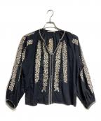 ne quittez pasヌキテパ）の古着「インド刺繍レースブラウス/Indian Embroidered Lace Blouse」｜ブラック