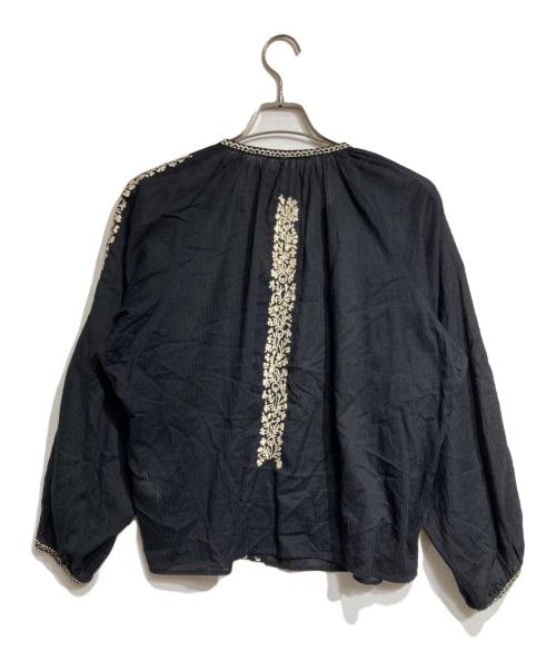 ne quittez pas（ヌキテパ）ne quittez pas (ヌキテパ) インド刺繍レースブラウス/Indian Embroidered Lace Blouse ブラック サイズ:Sの古着・服飾アイテム