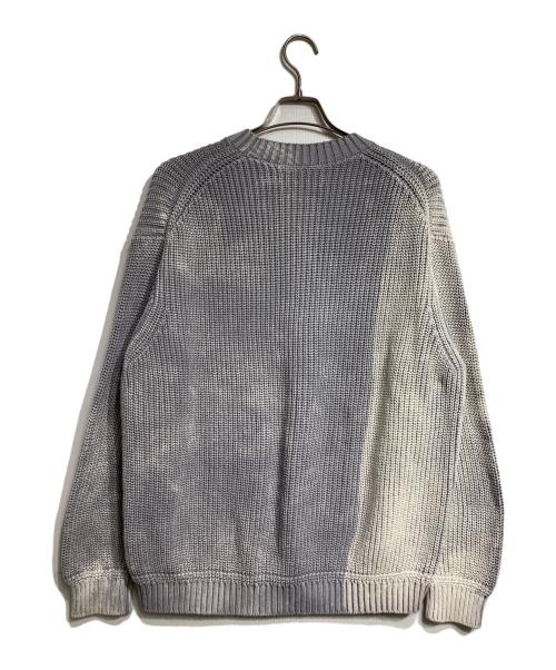 Y's（ワイズ）Y's (ワイズ) ブリーチデザイン畔編みコットンニット/Bleached Ribbed Cotton Knit グレー サイズ:2の古着・服飾アイテム