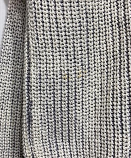 Y's（ワイズ）Y's (ワイズ) ブリーチデザイン畔編みコットンニット/Bleached Ribbed Cotton Knit グレー サイズ:2の古着・服飾アイテム