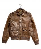 POLO RALPH LAURENポロ・ラルフローレン）の古着「TYPE A-2レザーフライトジャケット/Type A-2 Leather Flight Jacket」｜ブラウン