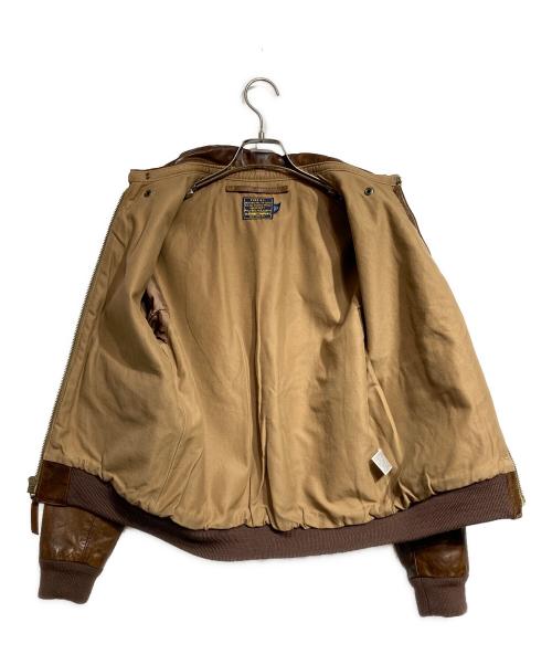 POLO RALPH LAUREN（ポロ・ラルフローレン）POLO RALPH LAUREN (ポロ・ラルフローレン) TYPE A-2レザーフライトジャケット/Type A-2 Leather Flight Jacket ブラウン サイズ:Sの古着・服飾アイテム