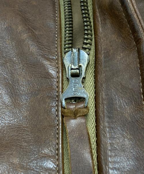 POLO RALPH LAUREN（ポロ・ラルフローレン）POLO RALPH LAUREN (ポロ・ラルフローレン) TYPE A-2レザーフライトジャケット/Type A-2 Leather Flight Jacket ブラウン サイズ:Sの古着・服飾アイテム