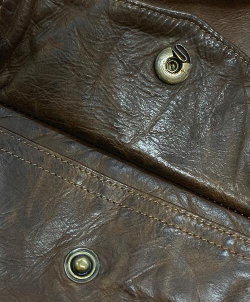 POLO RALPH LAUREN（ポロ・ラルフローレン）POLO RALPH LAUREN (ポロ・ラルフローレン) TYPE A-2レザーフライトジャケット/Type A-2 Leather Flight Jacket ブラウン サイズ:Sの古着・服飾アイテム