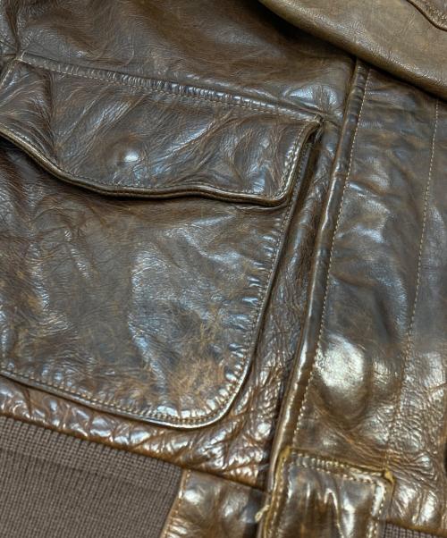POLO RALPH LAUREN（ポロ・ラルフローレン）POLO RALPH LAUREN (ポロ・ラルフローレン) TYPE A-2レザーフライトジャケット/Type A-2 Leather Flight Jacket ブラウン サイズ:Sの古着・服飾アイテム