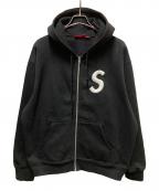SUPREMEシュプリーム）の古着「S Logo Zip Up Hooded Sweatshirt」｜ブラック