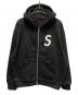 SUPREME（シュプリーム）の古着「S Logo Zip Up Hooded Sweatshirt」｜ブラック