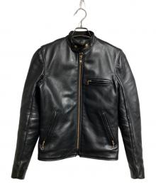 VANSON（バンソン）の古着「シングルライダースジャケット/Single rider jacket」｜ブラック
